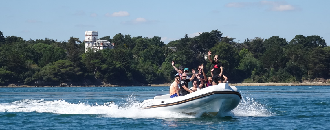 Rallye en semi-rigides dans le Golfe du Morbihan